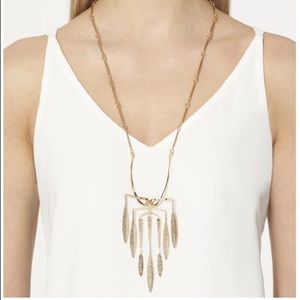 Henri Bendel Romantic Deco Feather Necklace